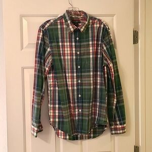 Eddie Bauer Green Plaid Button-Down